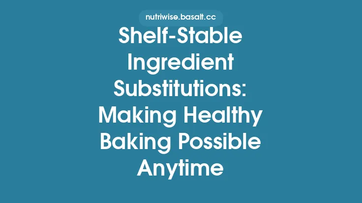Shelf-Stable Ingredient Substitutions: Making Healthy Baking Possible Anytime Thumbnail