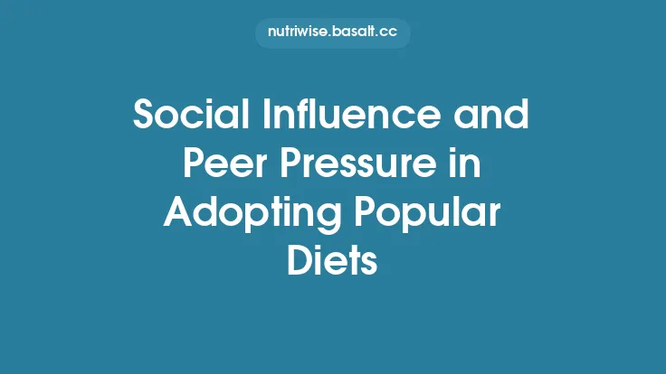 Social Influence and Peer Pressure in Adopting Popular Diets Thumbnail