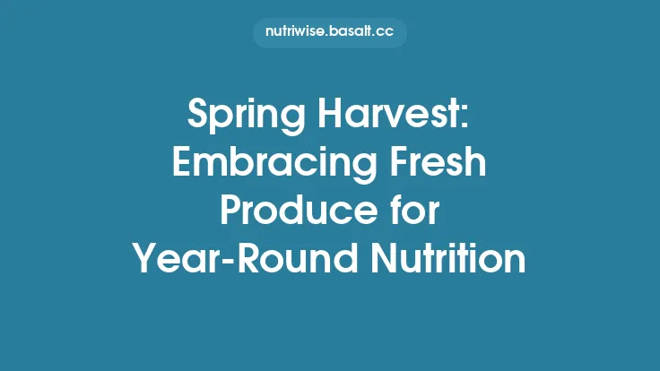 Spring Harvest: Embracing Fresh Produce for Year‑Round Nutrition Thumbnail