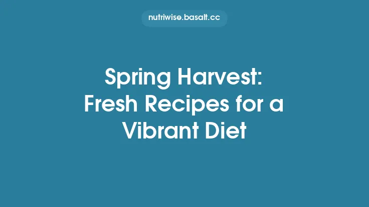 Spring Harvest: Fresh Recipes for a Vibrant Diet Thumbnail