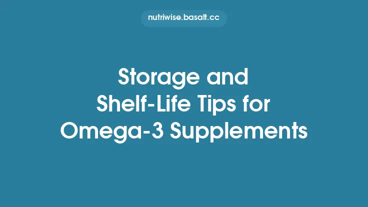 Storage and Shelf‑Life Tips for Omega‑3 Supplements Thumbnail