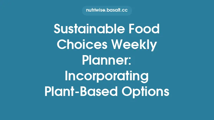Sustainable Food Choices Weekly Planner: Incorporating Plant‑Based Options Thumbnail