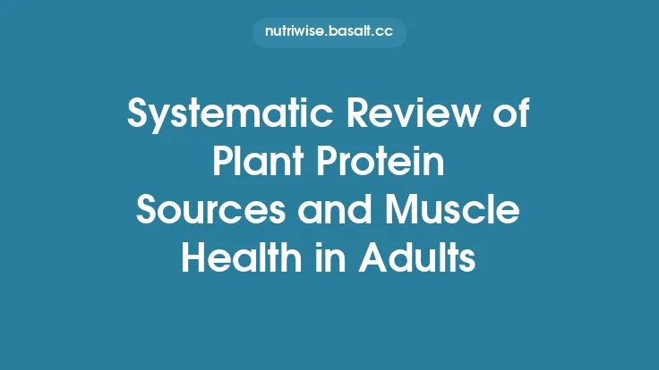 Systematic Review of Plant Protein Sources and Muscle Health in Adults Thumbnail