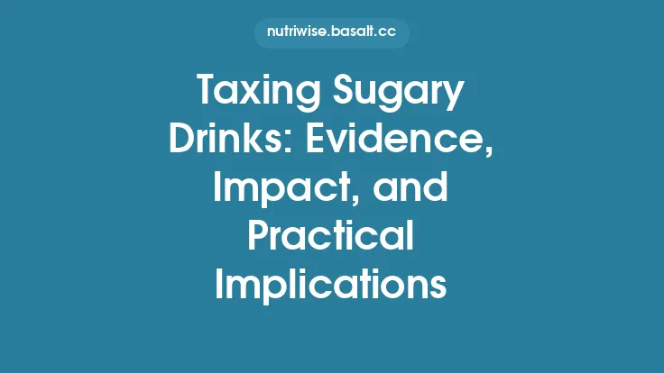 Taxing Sugary Drinks: Evidence, Impact, and Practical Implications Thumbnail