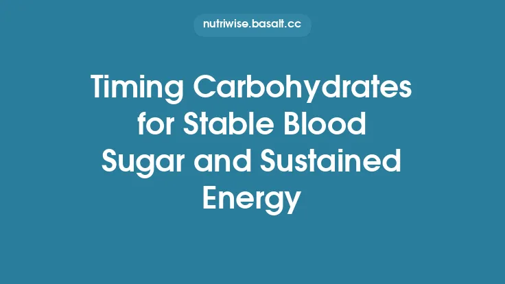 Timing Carbohydrates for Stable Blood Sugar and Sustained Energy Thumbnail