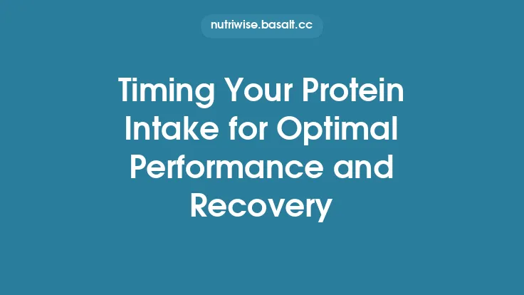 Timing Your Protein Intake for Optimal Performance and Recovery Thumbnail