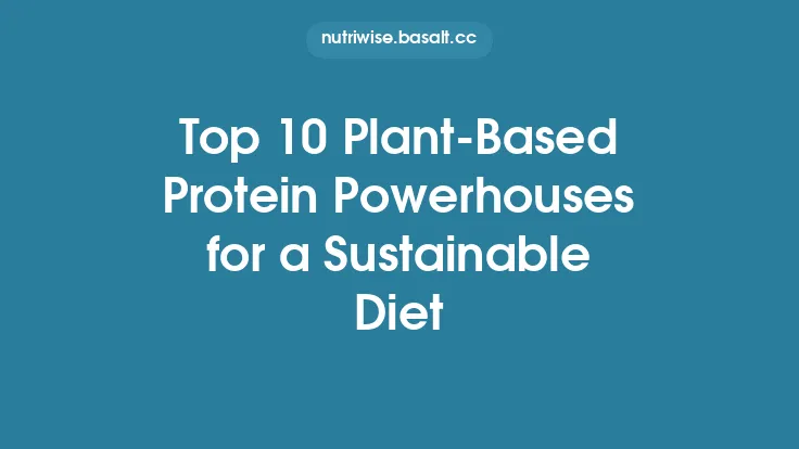 Top 10 Plant‑Based Protein Powerhouses for a Sustainable Diet Thumbnail