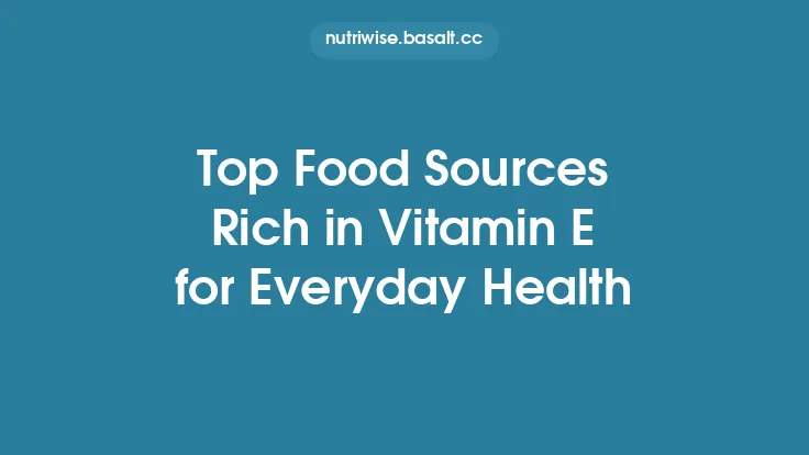 Top Food Sources Rich in Vitamin E for Everyday Health Thumbnail