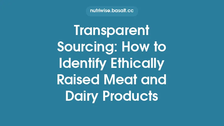 Transparent Sourcing: How to Identify Ethically Raised Meat and Dairy Products Thumbnail
