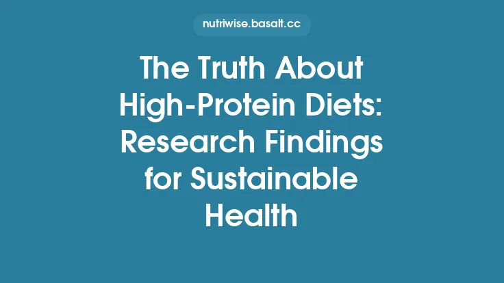 The Truth About High‑Protein Diets: Research Findings for Sustainable Health Thumbnail