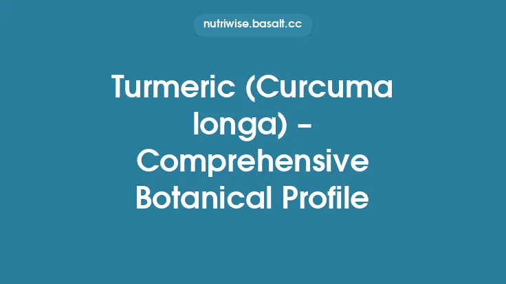 Turmeric (Curcuma longa) – Comprehensive Botanical Profile Thumbnail