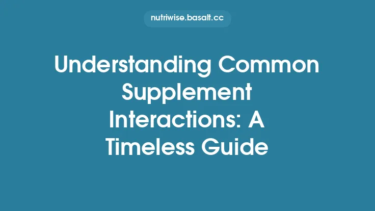 Understanding Common Supplement Interactions: A Timeless Guide Thumbnail