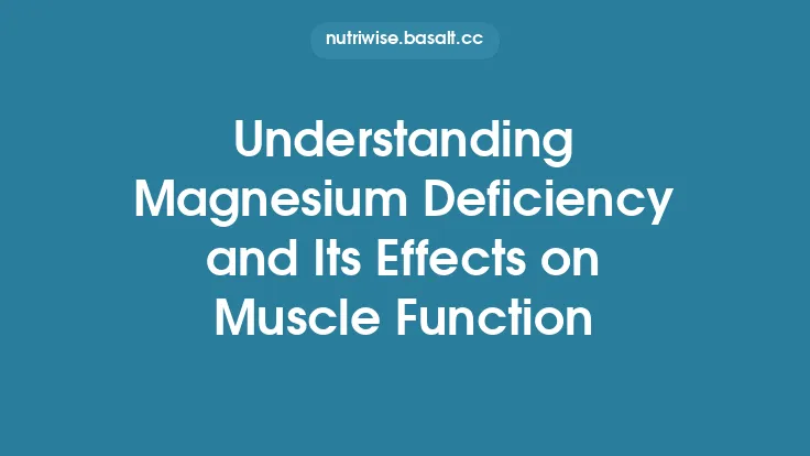 Understanding Magnesium Deficiency and Its Effects on Muscle Function Thumbnail