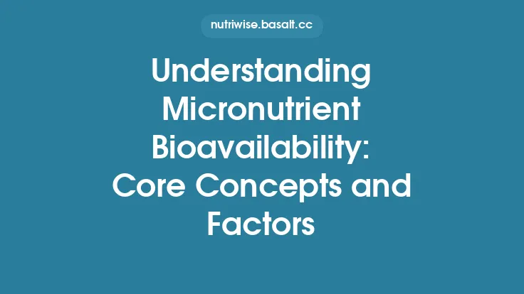 Understanding Micronutrient Bioavailability: Core Concepts and Factors Thumbnail