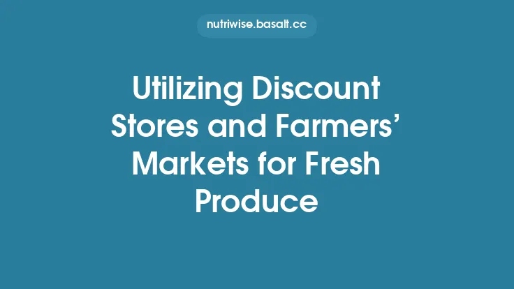 Utilizing Discount Stores and Farmers’ Markets for Fresh Produce Thumbnail