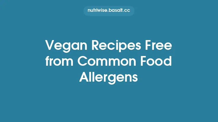 Vegan Recipes Free from Common Food Allergens Thumbnail