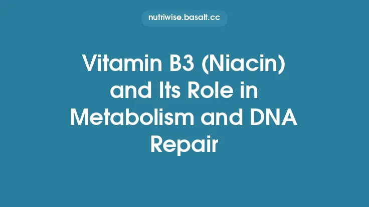 Vitamin B3 (Niacin) and Its Role in Metabolism and DNA Repair Thumbnail