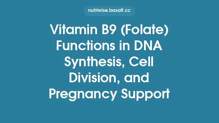Vitamin B9 (Folate) Functions in DNA Synthesis, Cell Division, and Pregnancy Support Thumbnail