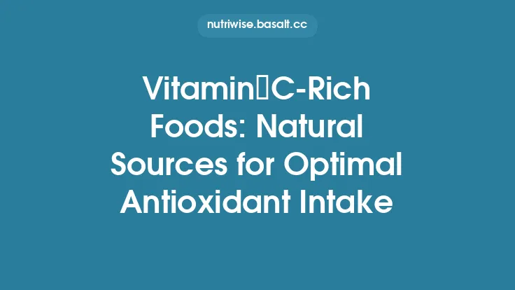 Vitamin C-Rich Foods: Natural Sources for Optimal Antioxidant Intake Thumbnail