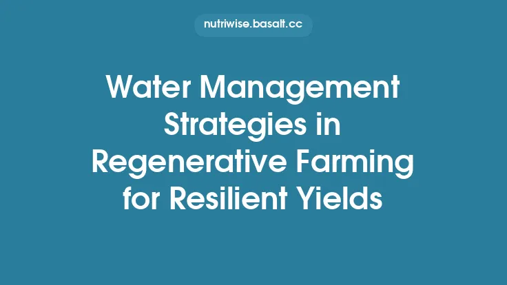 Water Management Strategies in Regenerative Farming for Resilient Yields Thumbnail