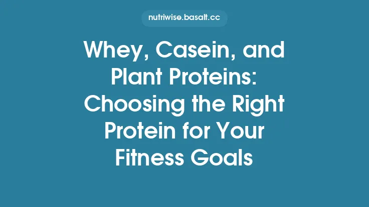 Whey, Casein, and Plant Proteins: Choosing the Right Protein for Your Fitness Goals Thumbnail