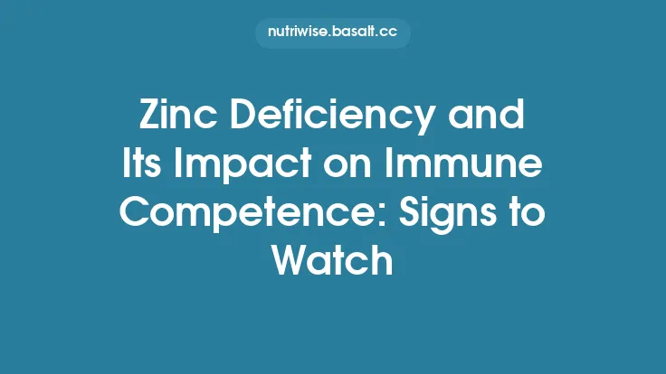 Zinc Deficiency and Its Impact on Immune Competence: Signs to Watch Thumbnail