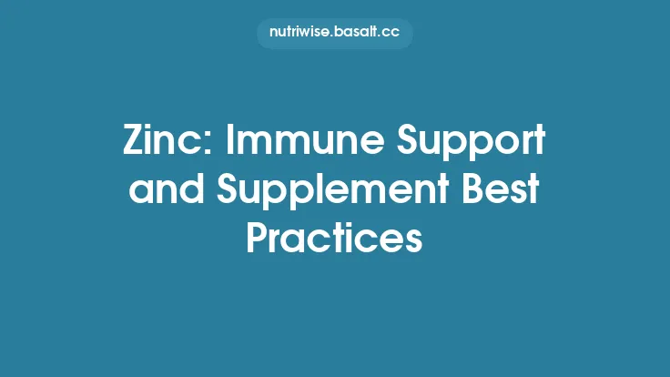Zinc: Immune Support and Supplement Best Practices Thumbnail